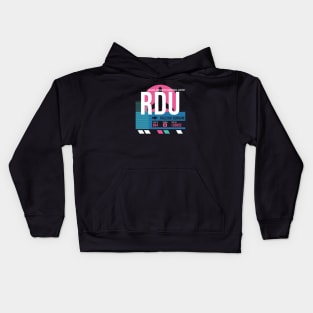 Raleigh-Durham (RDU) Airport // Sunset Baggage Tag Kids Hoodie